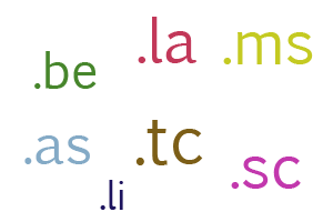 Ejemplos de dominios geográficos (ccTLDs) que denotan también otros territorios distintos